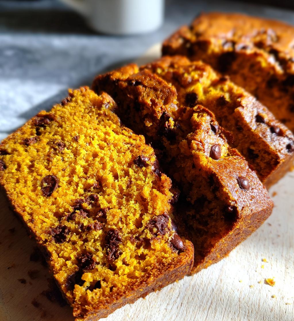 chocolate chip pumpkin bread - detail 1