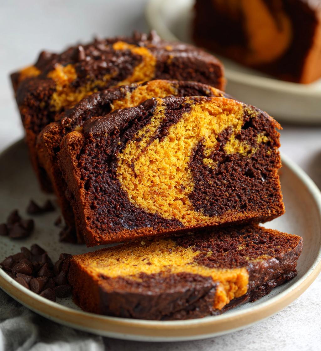 chocolate marble pumpkin bread