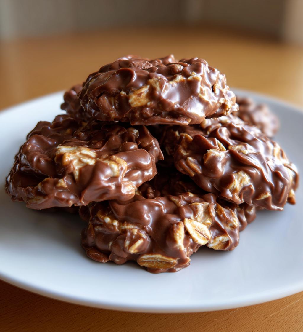 chocolate peanut butter no bake cookies recipe - detail 1