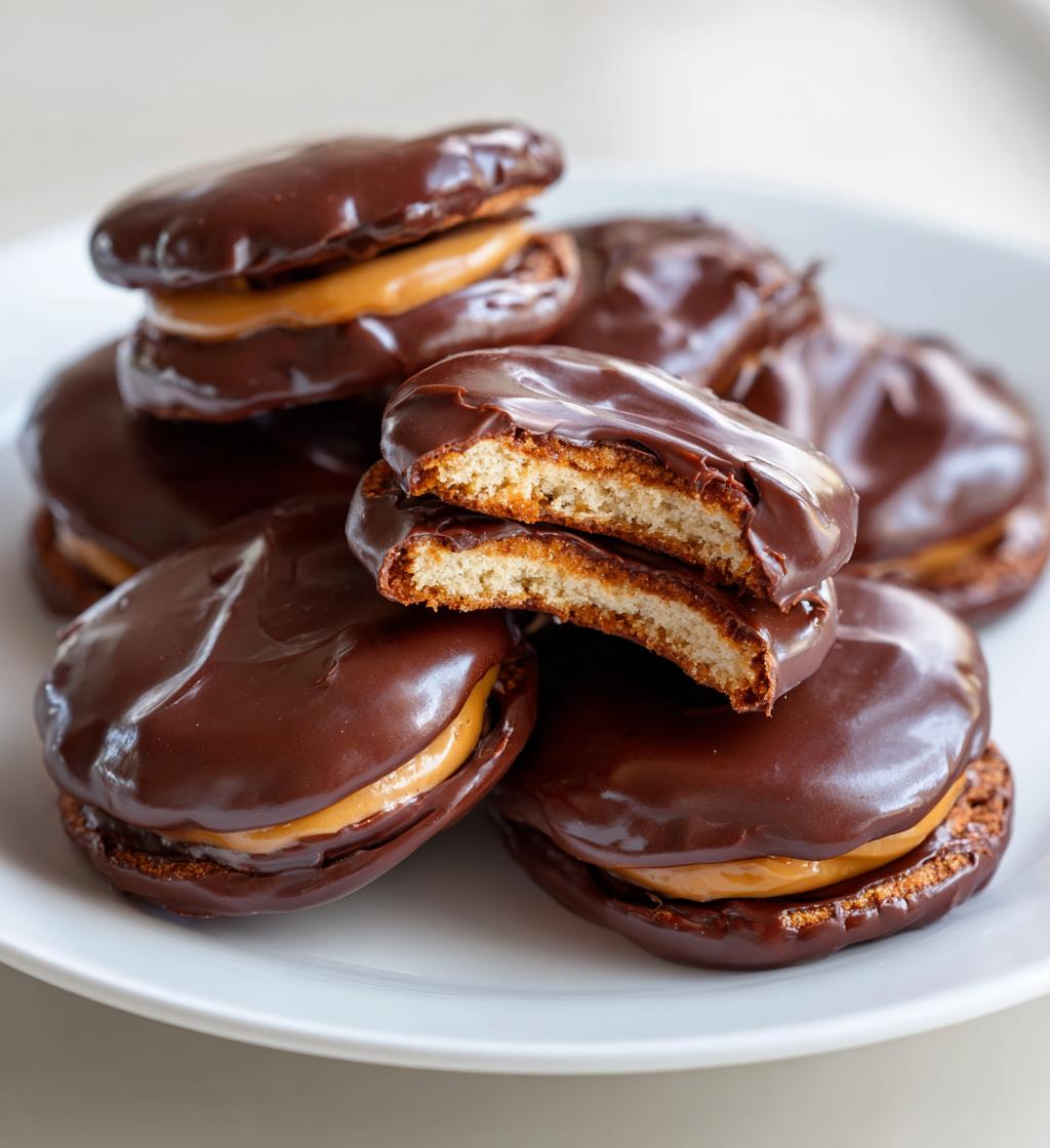 chocolate peanut butter ritz cookies - detail 1