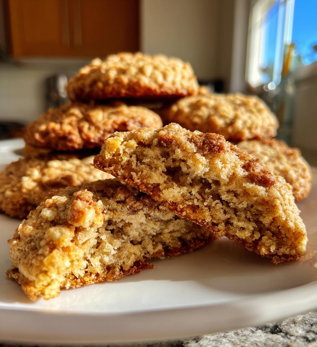 cinnamon oatmeal cookies with streusel