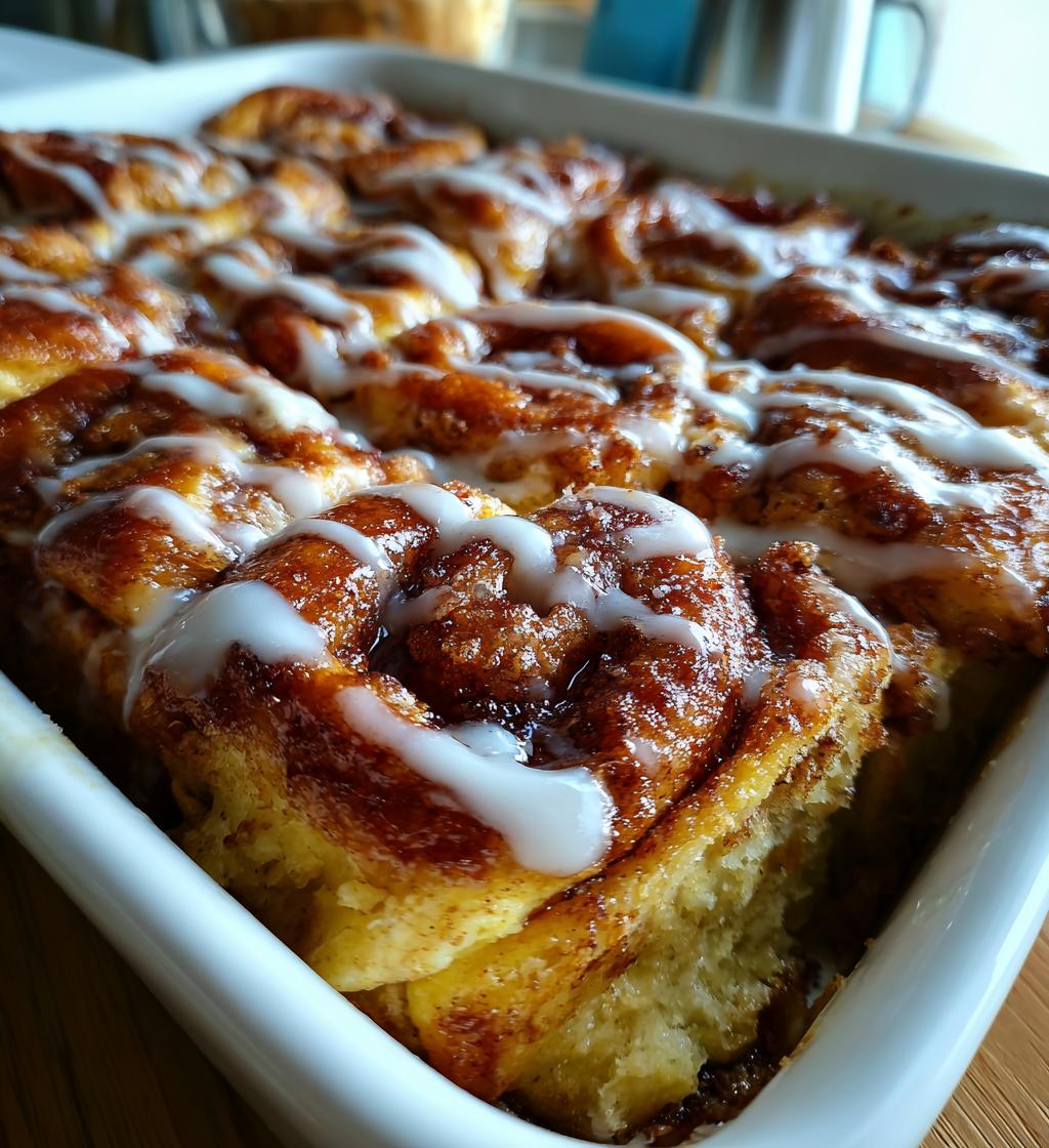 cinnamon roll french toast casserole - detail 1