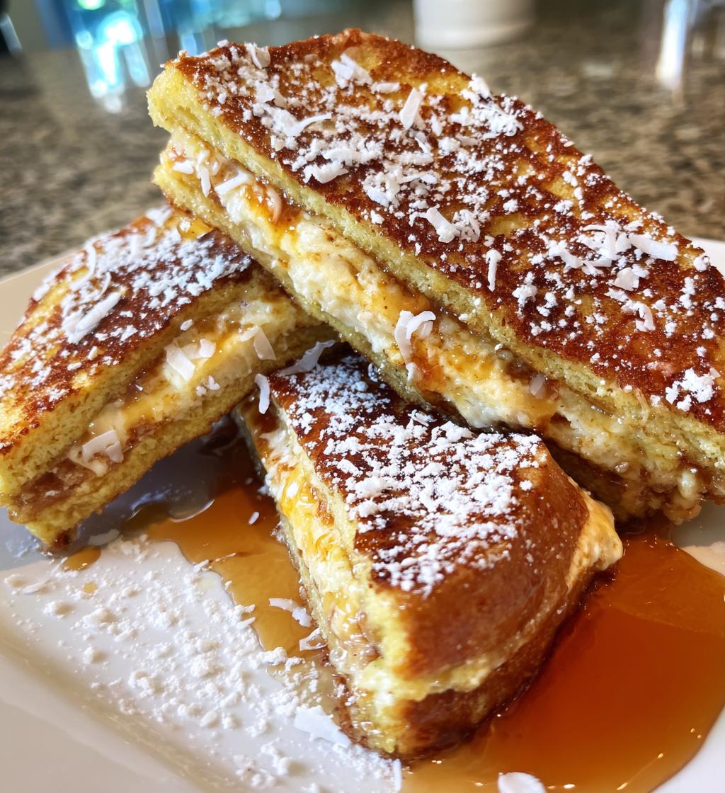 coconut stuffed french toast