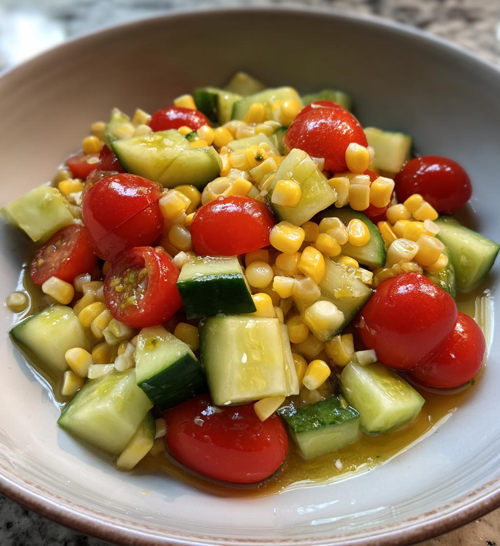 corn tomato and cucumber salad