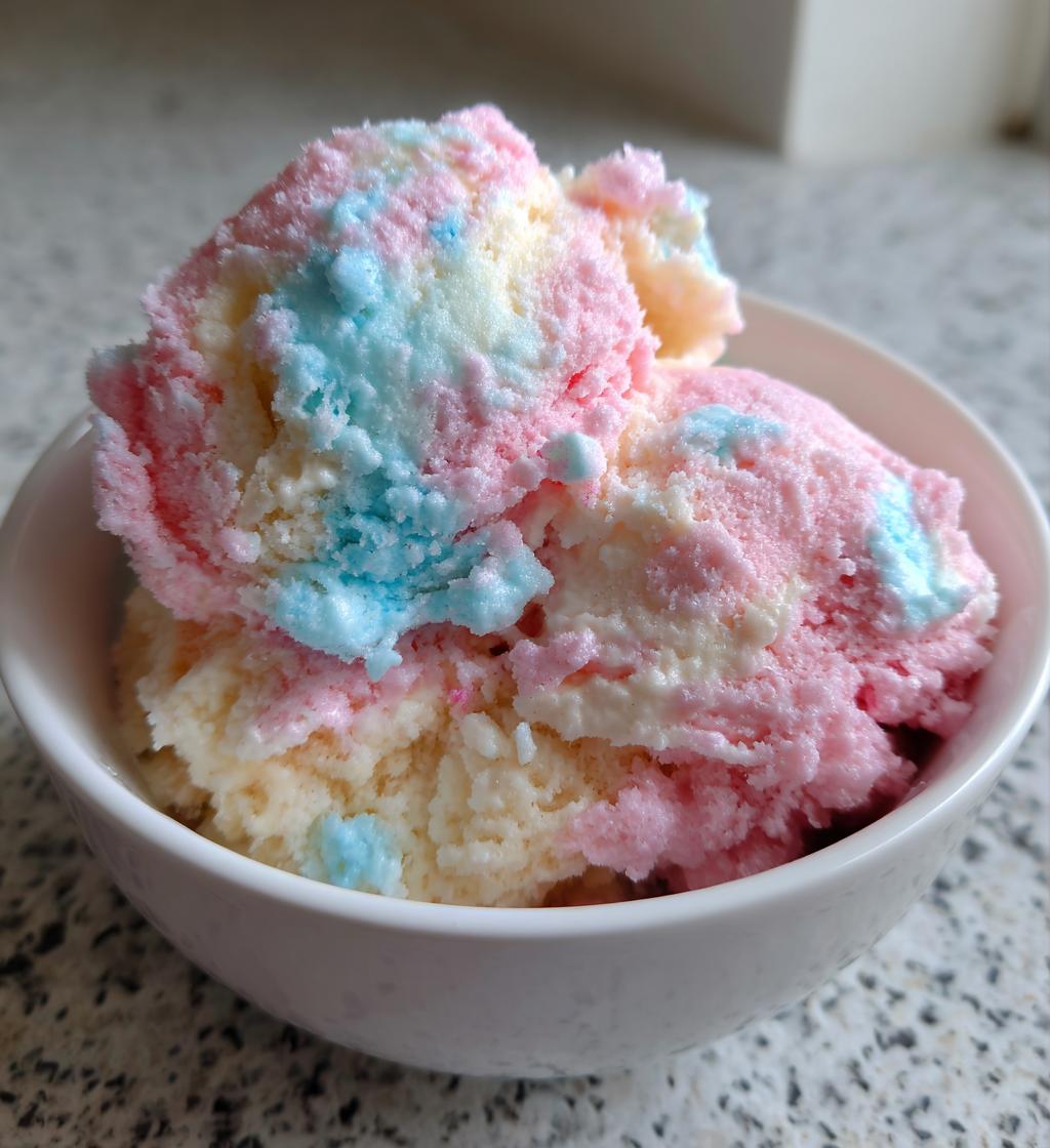 cotton candy flavored ice cream no churn - detail 1