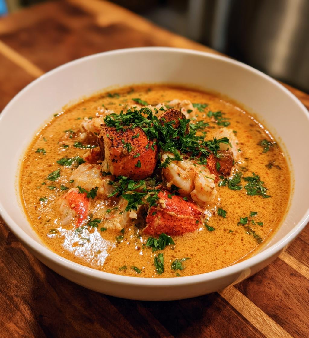 crab and shrimp seafood bisque