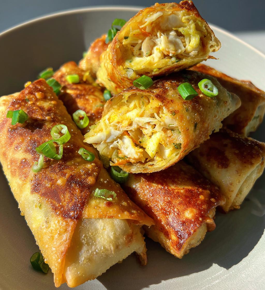 crab rangoon egg rolls