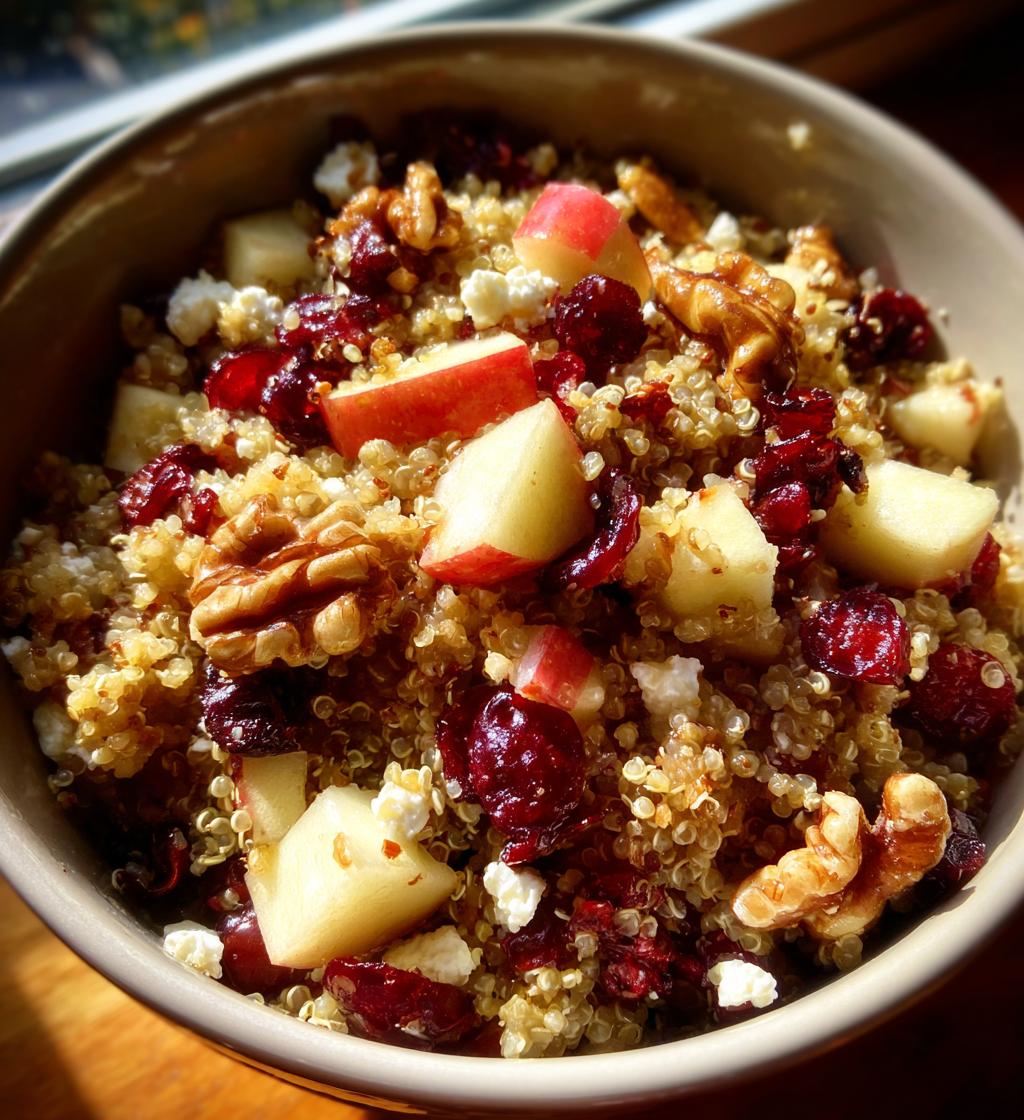 cranberry apple quinoa salad a delightful burst of flavors