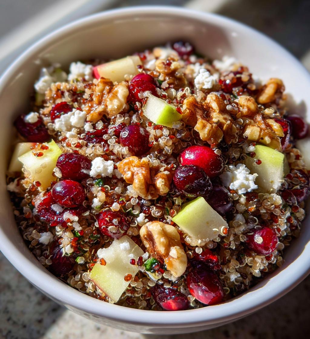 cranberry apple quinoa salad