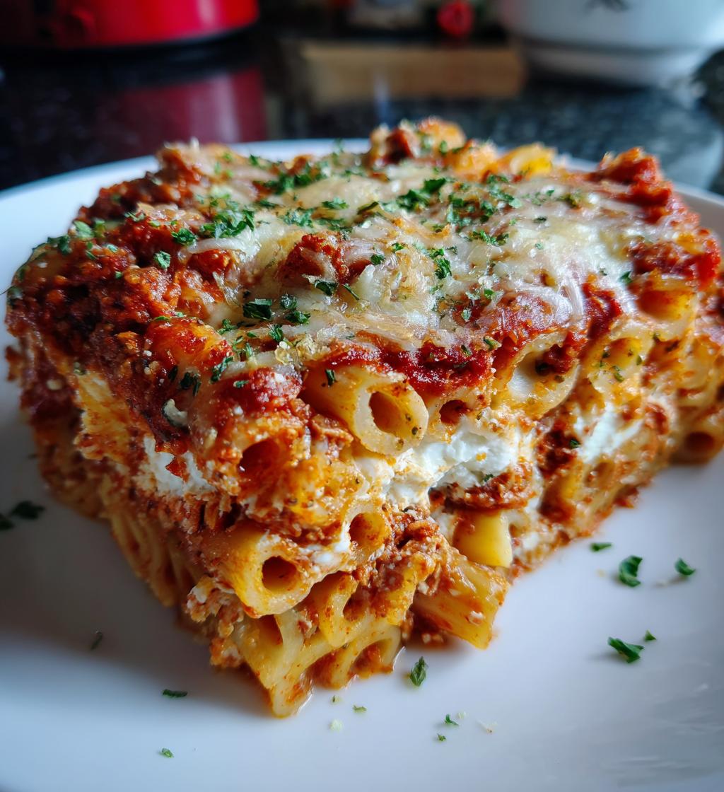 crockpot baked ziti - detail 1