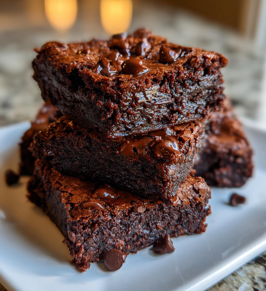 decadent double chocolate brownies