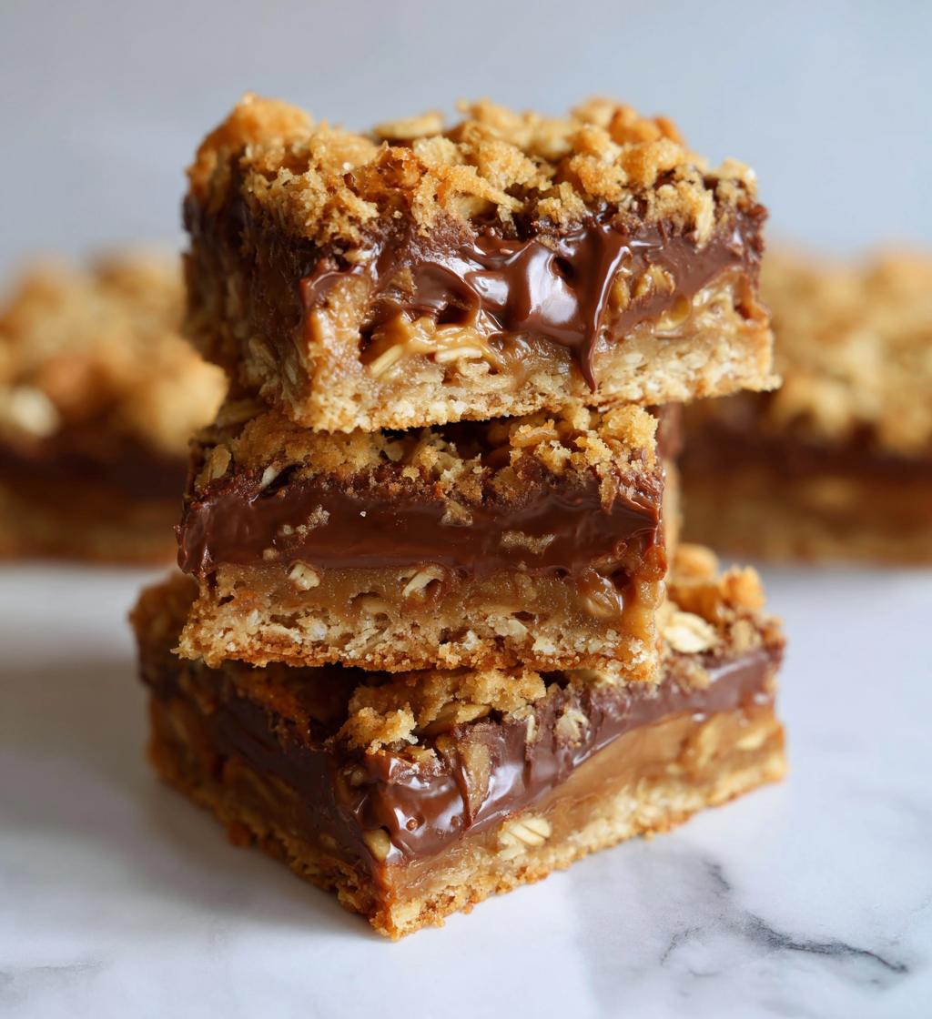 decadent oatmeal fudge bars - detail 1