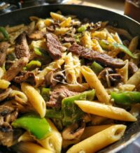 delicious philly cheese steak pasta recipe for family dinners