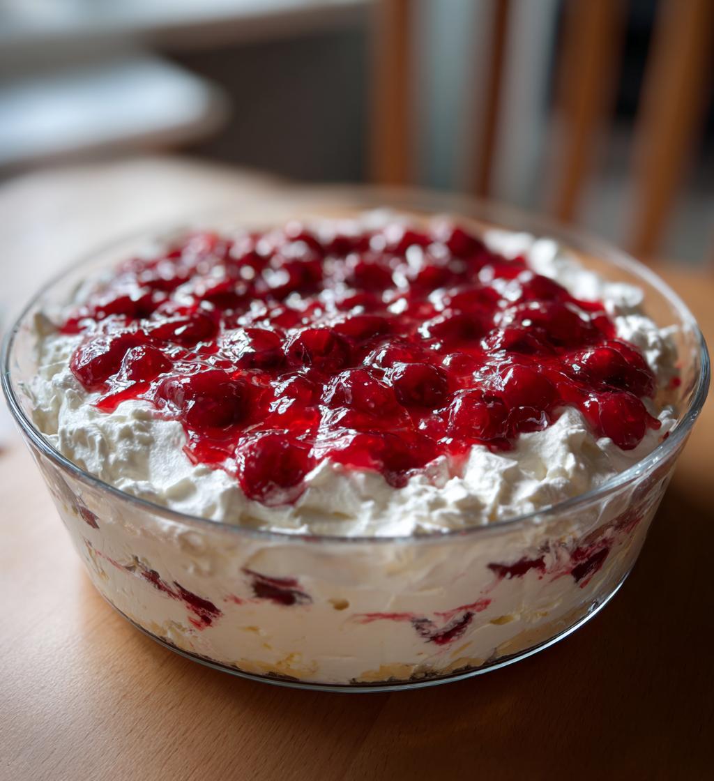 dreamy cherry cheesecake fluff