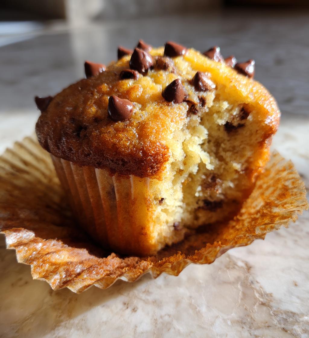 easy banana chocolate chip muffins recipe - detail 1