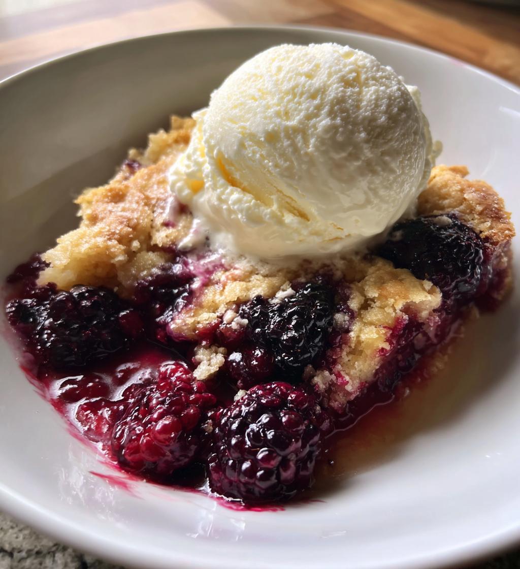 easy blackberry cobbler - detail 1
