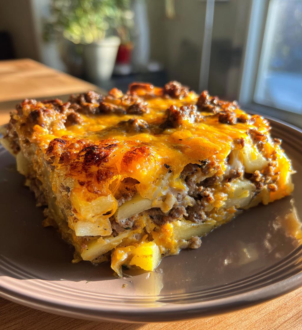 easy hamburger potato casserole