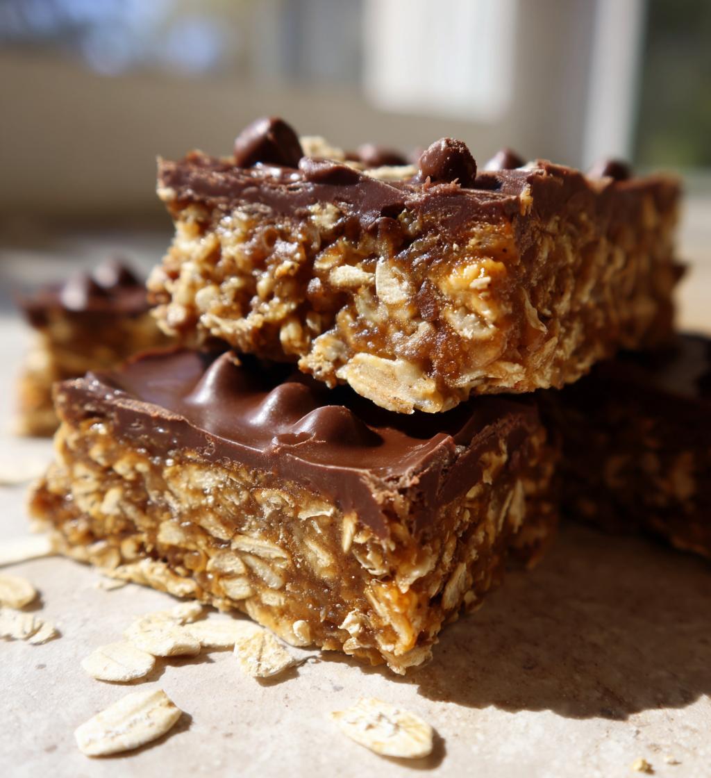 easy no bake chocolate oat bars