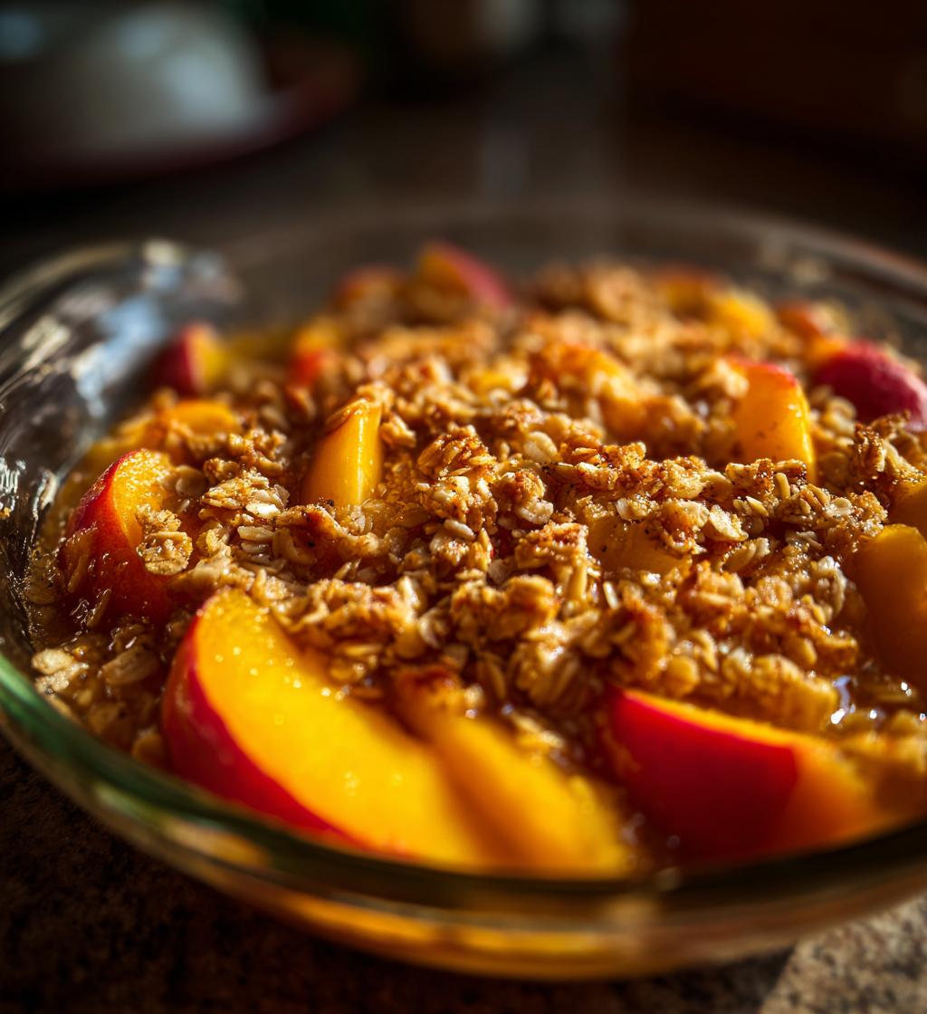 easy peach crisp recipe - detail 1
