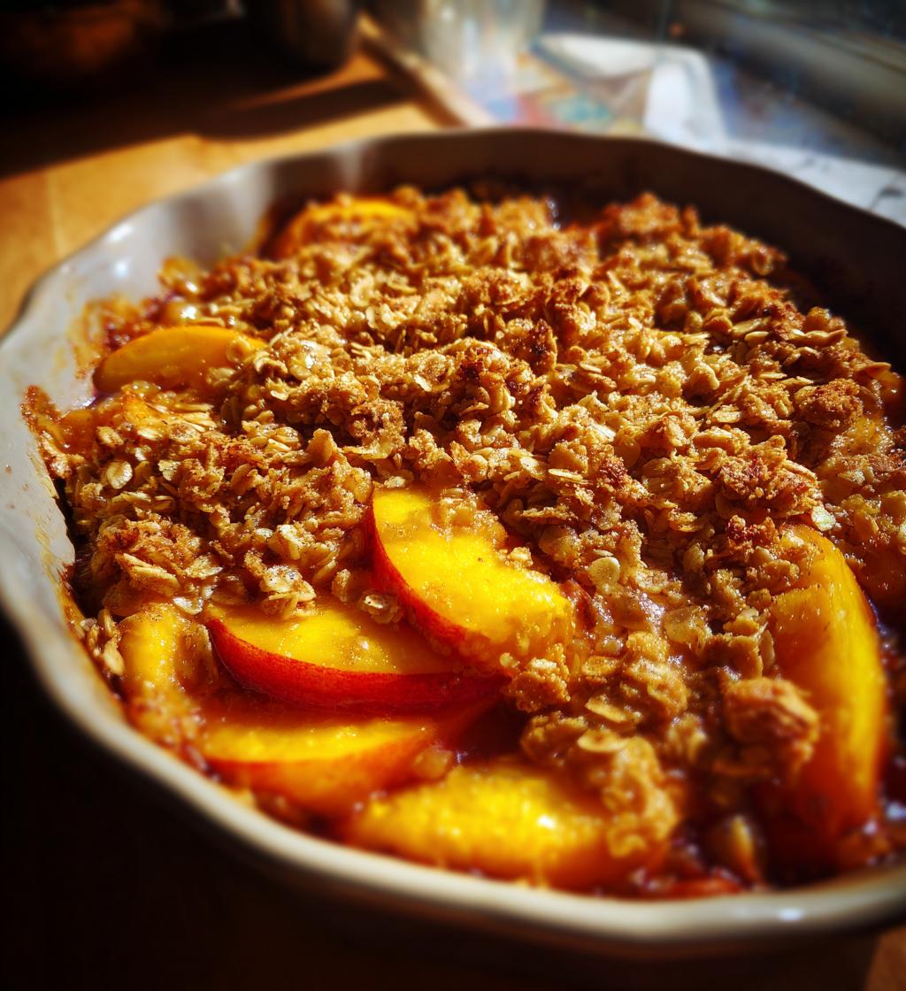easy peach crisp recipe