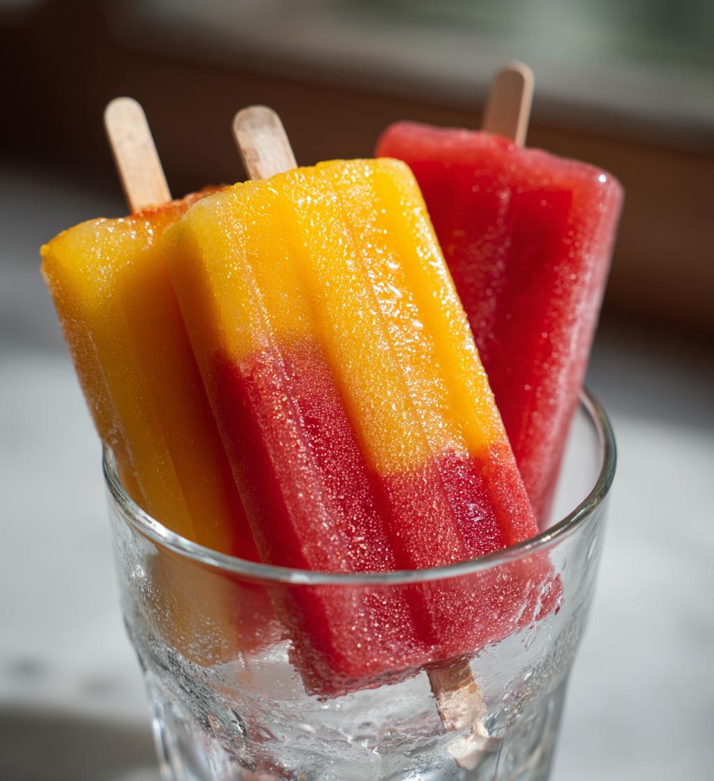 easy strawberry mango popsicles