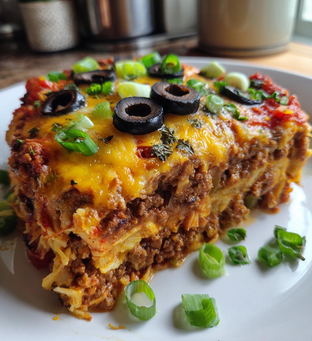 easy taco lasagna