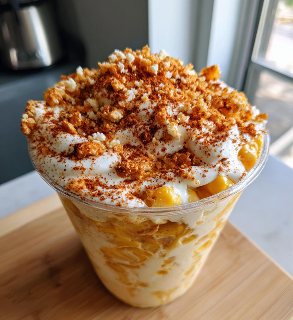 elote en vaso corn in a cup - detail 1
