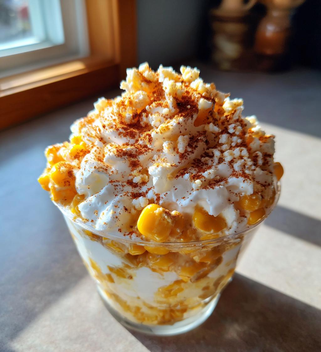 elote en vaso corn in a cup