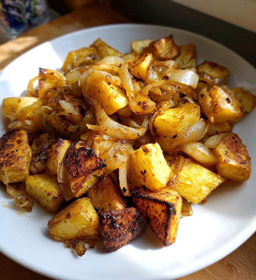 fried potatoes and onions
