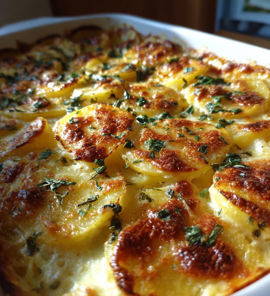 garlic basil scalloped potatoes