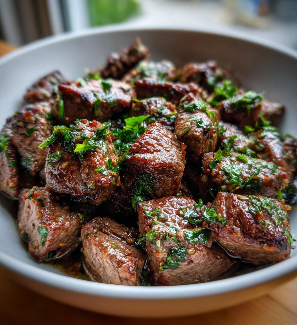 garlic butter steak bites recipe