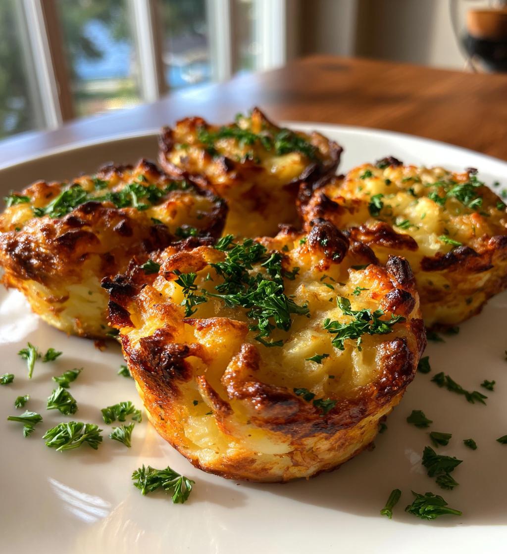 garlic parmesan mashed potato cups