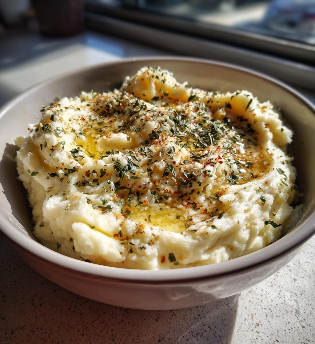 garlic parmesan mashed potatoes - detail 1