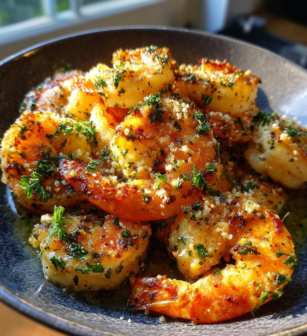 garlic parmesan roasted shrimp