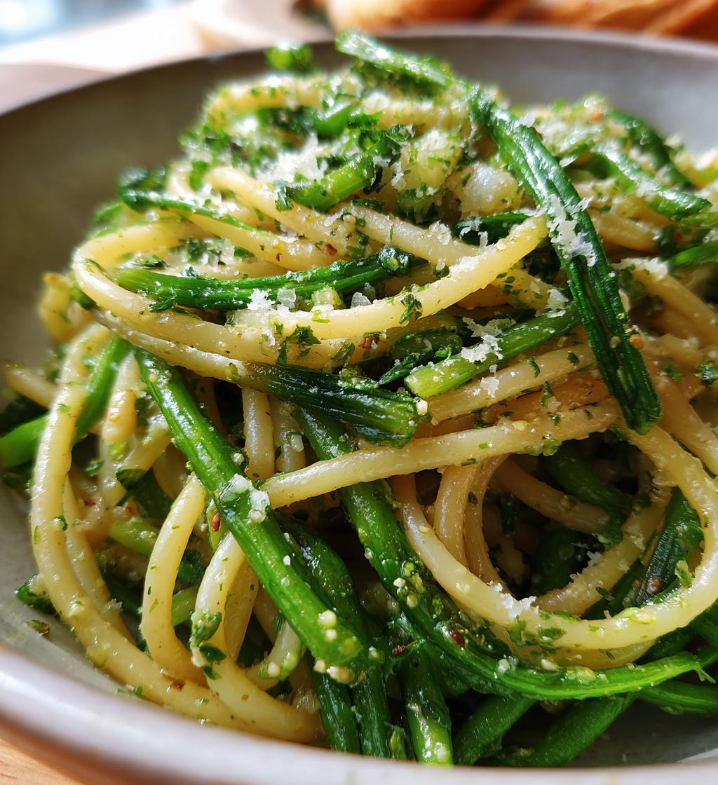 garlic scape pasta