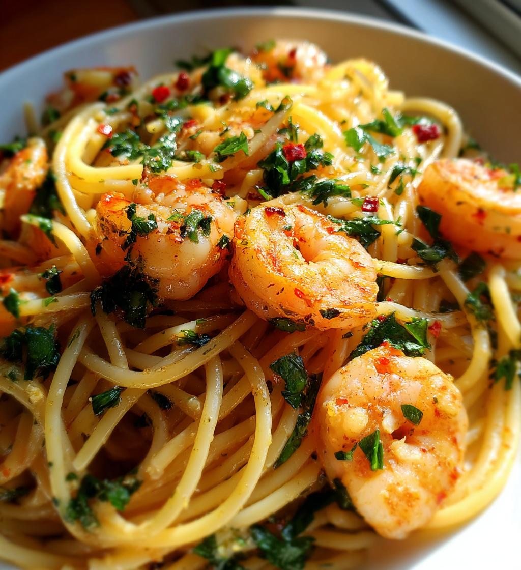 garlic shrimp pasta