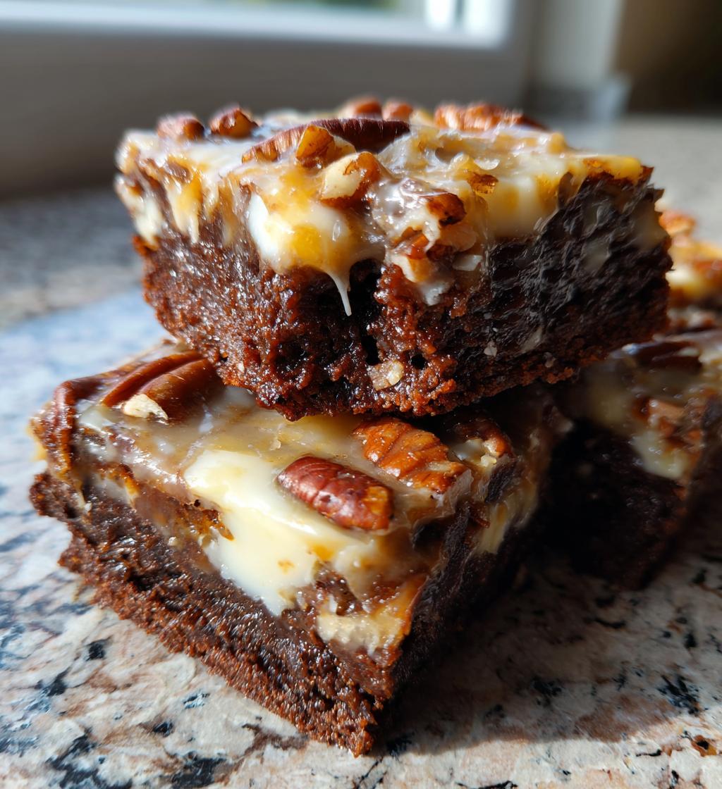 german chocolate brownies - detail 1