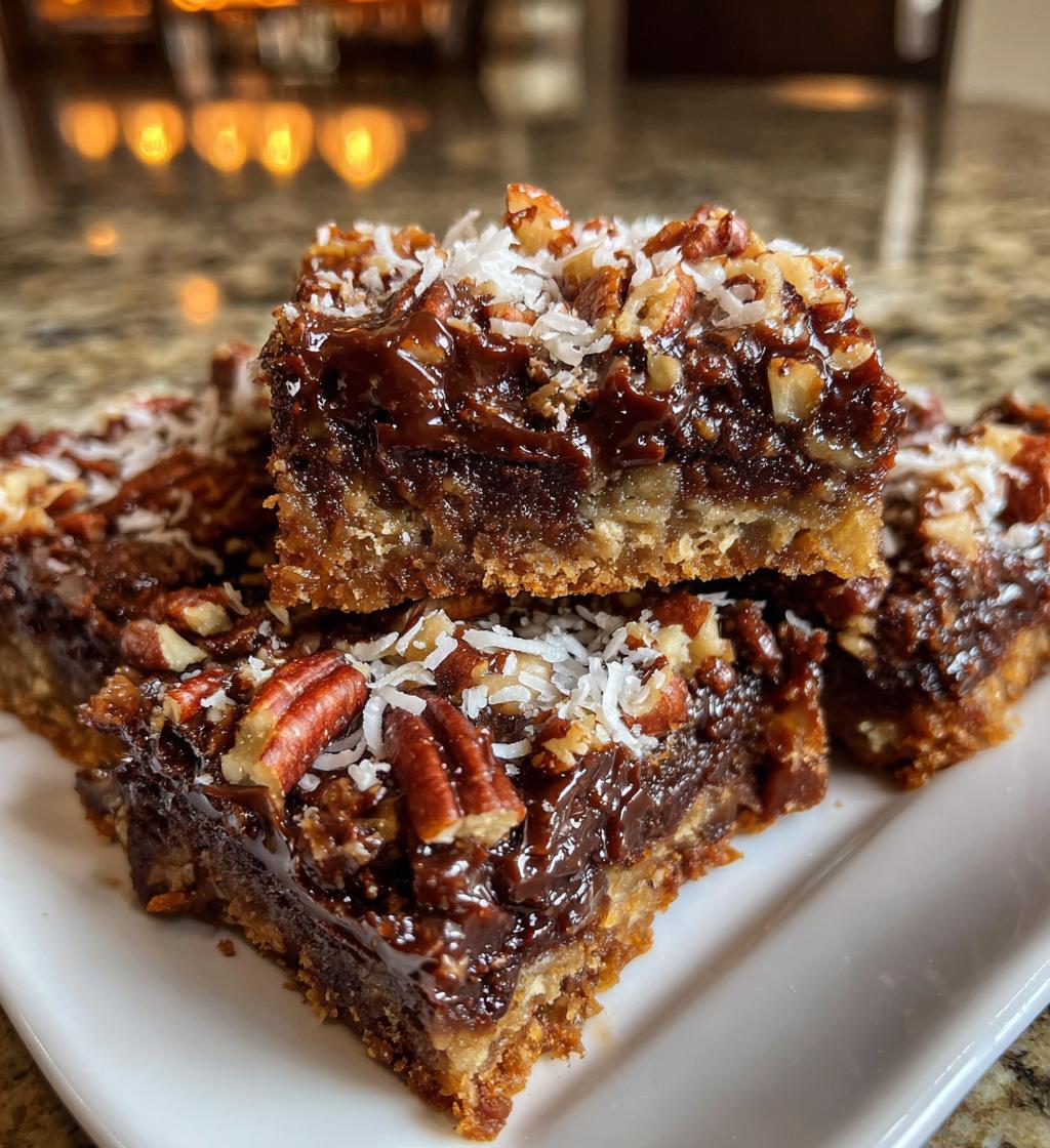 german chocolate pecan pie bars