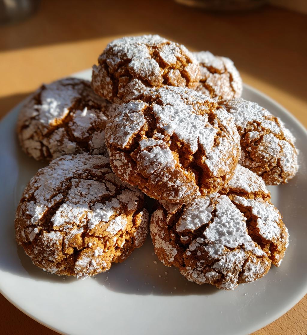 gingerbread crinkle cookies