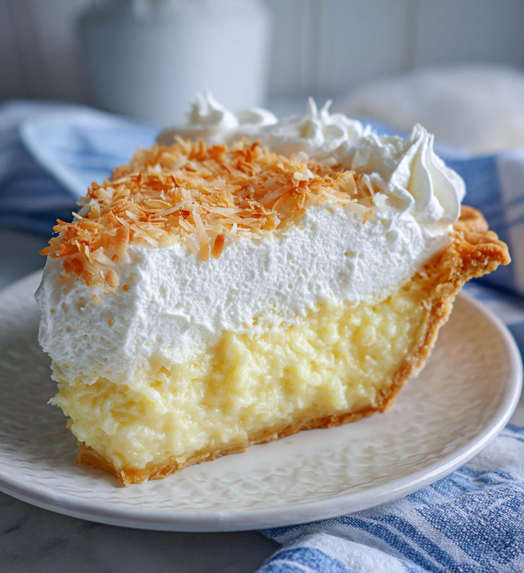 grandmas coconut cream pie - detail 1