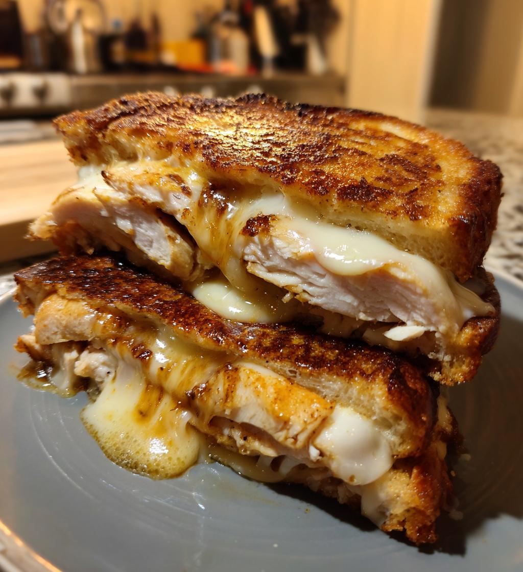 grilled chicken three cheese sandwich