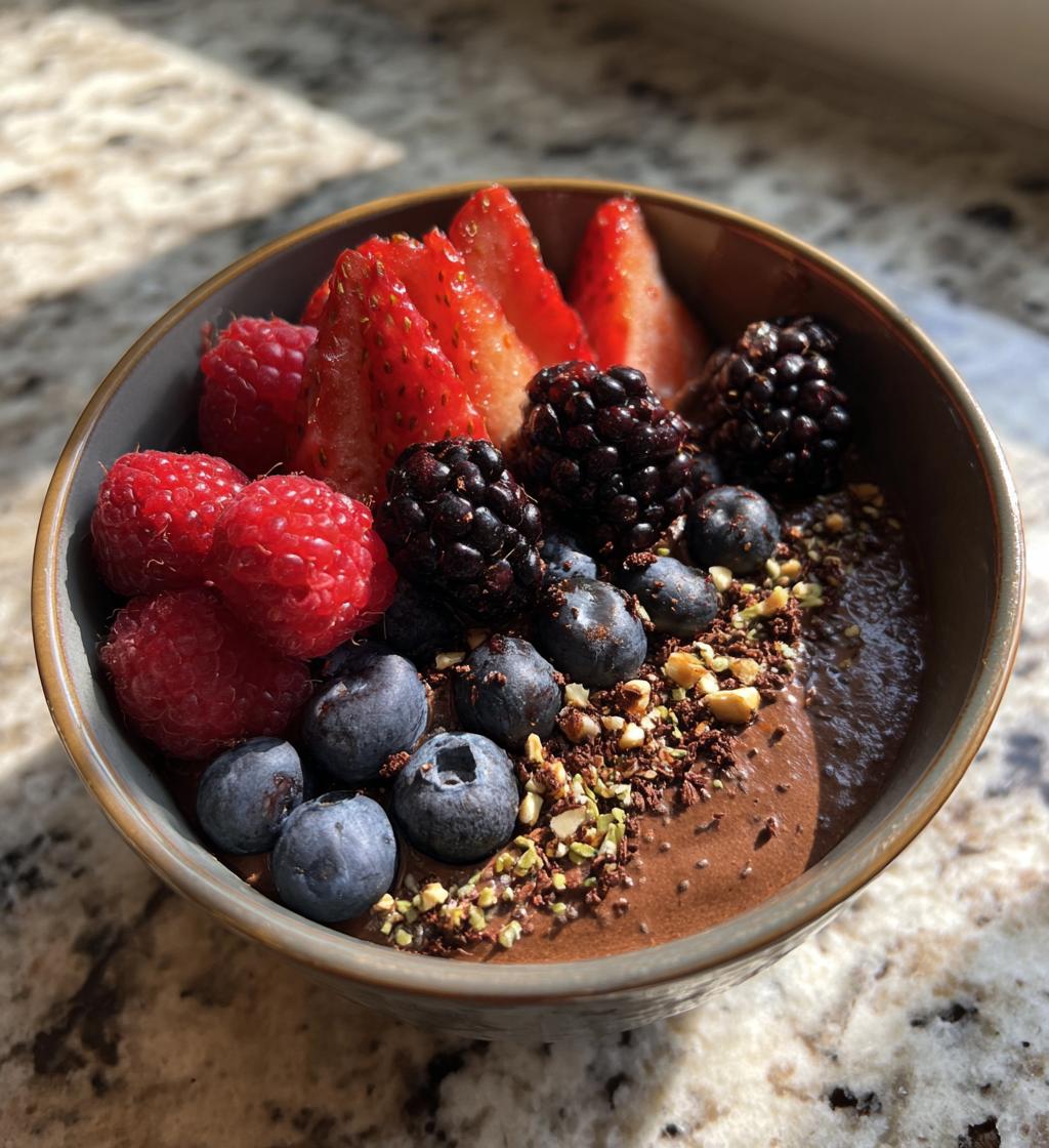 high protein chocolate chia pudding - detail 1