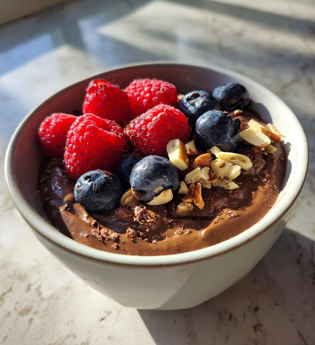 high protein chocolate chia pudding