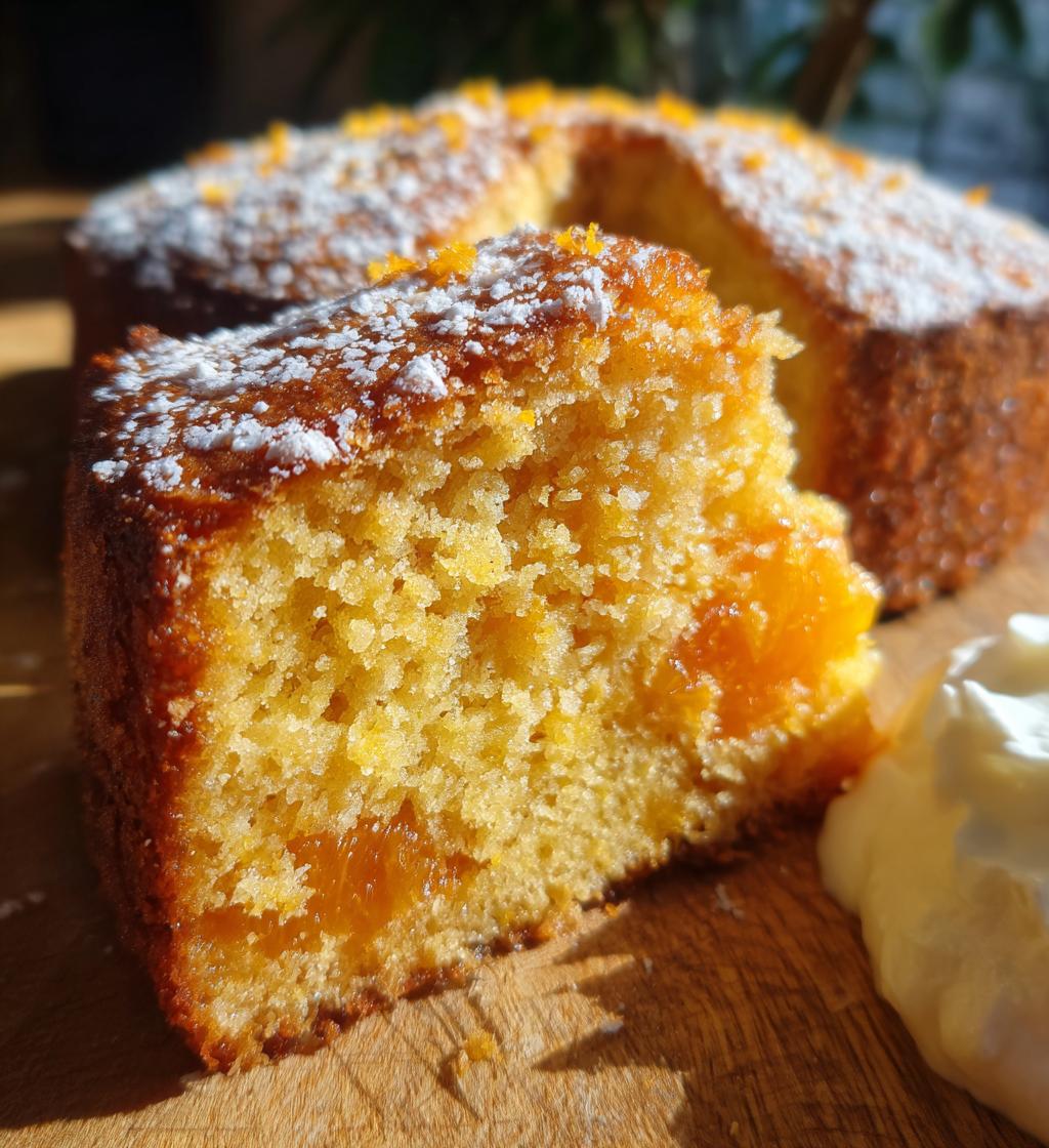 homemade apricot cake