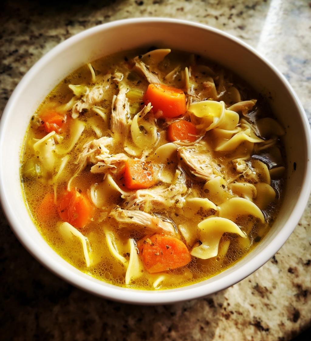 homemade crockpot chicken noodle soup