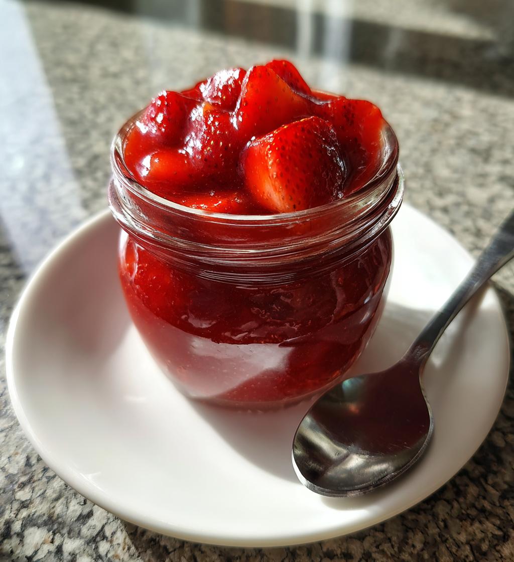 homemade strawberry sauce strawberry topping