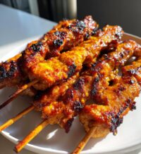 honey garlic chicken skewers