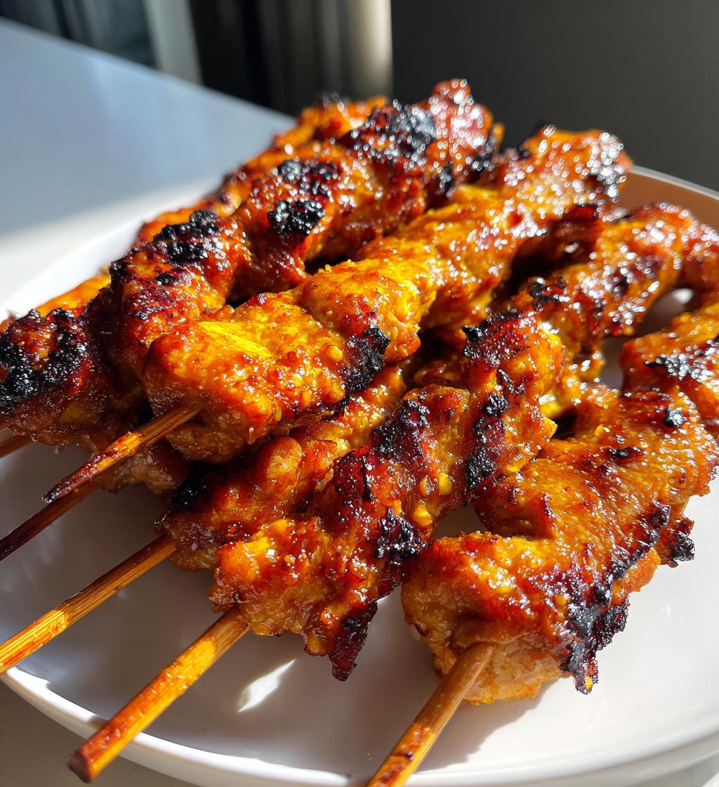 honey garlic chicken skewers