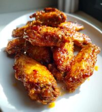 hot honey peach wings