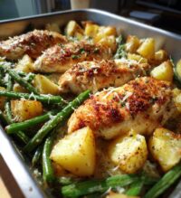 italian chicken potato and green bean bake 2